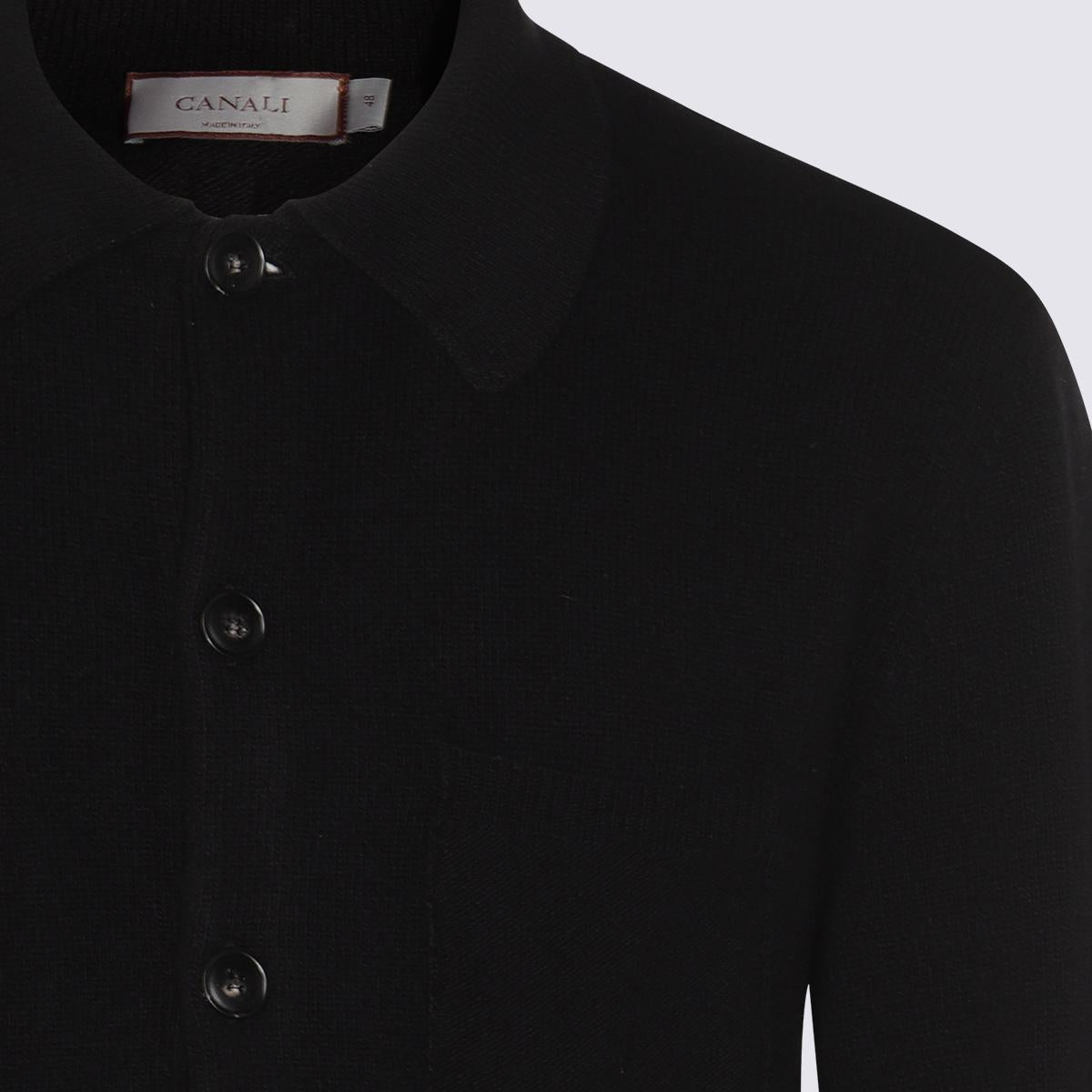 Canali Black Wool Knitwear
