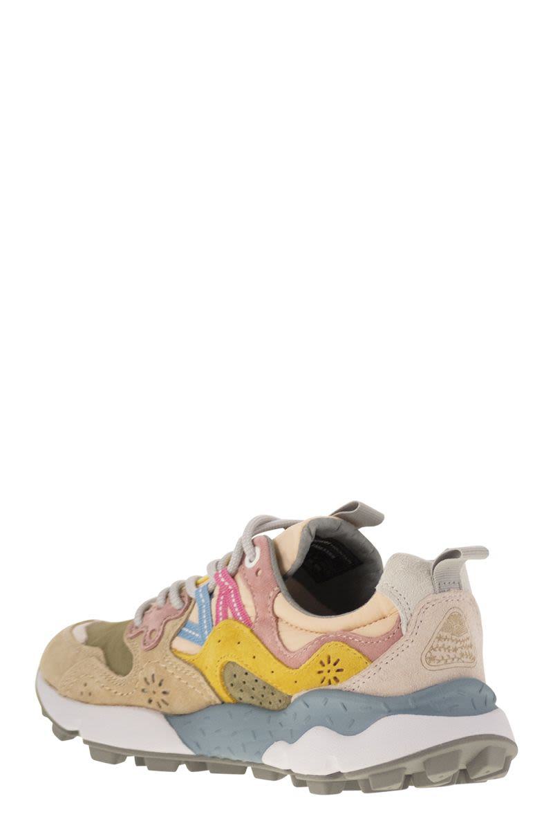 Flower Mountain Yamano 3 - Sneakers In Suede And Technical Fabric