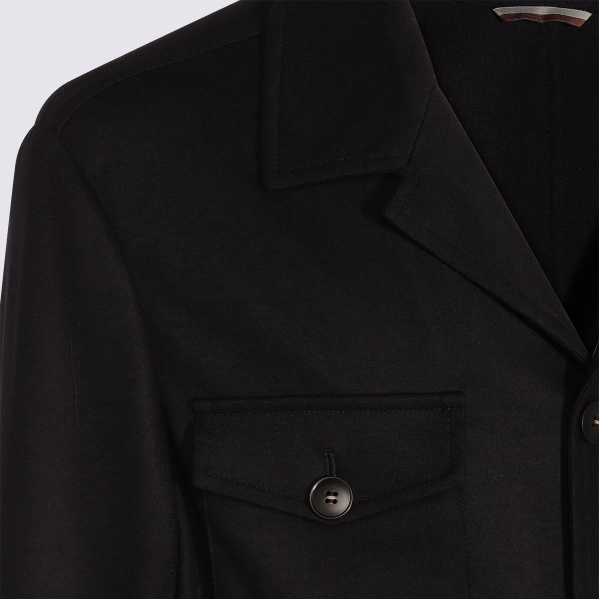 Canali Black Wool Casual Jacket