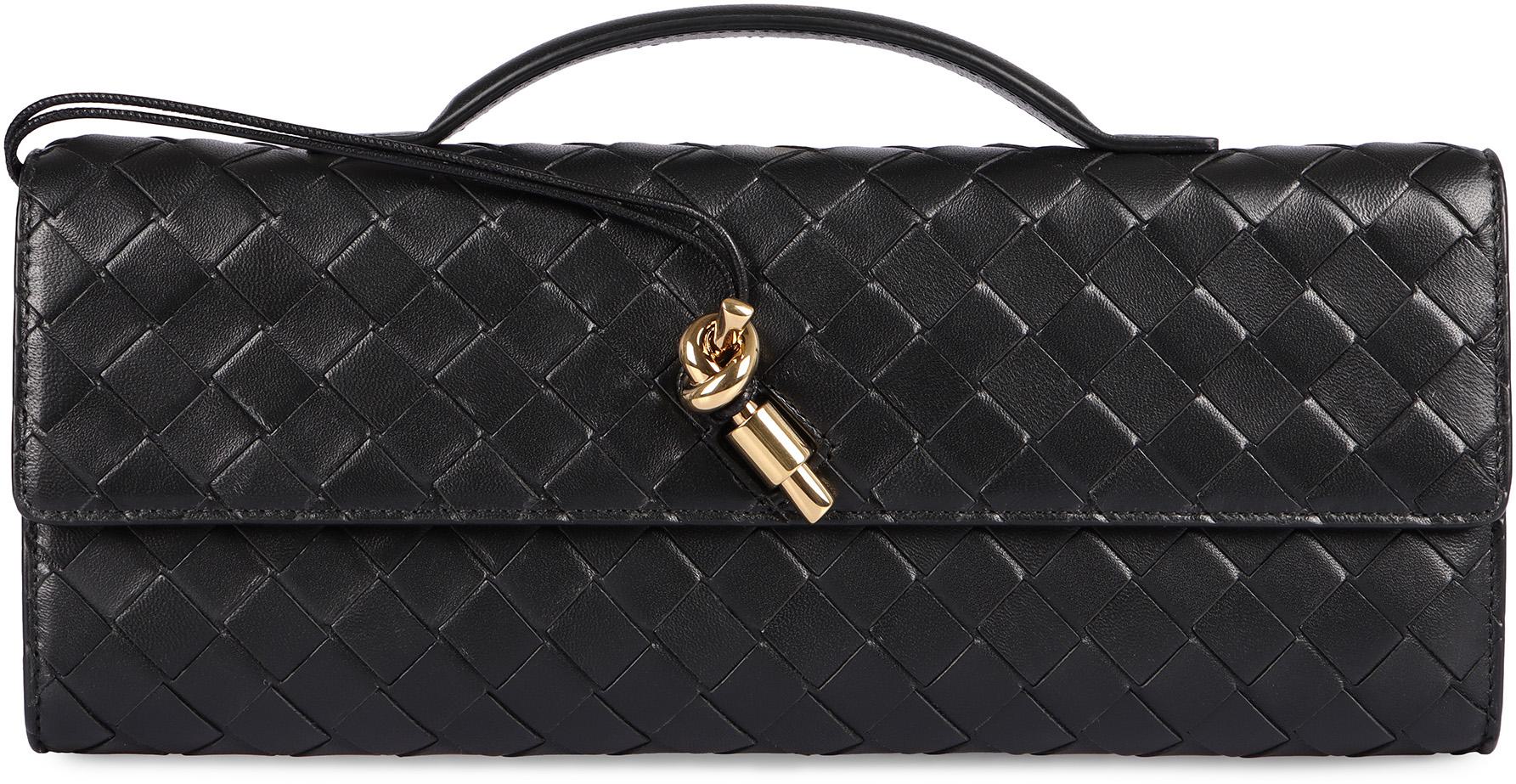 Bottega Veneta Andiamo Leather Clutch