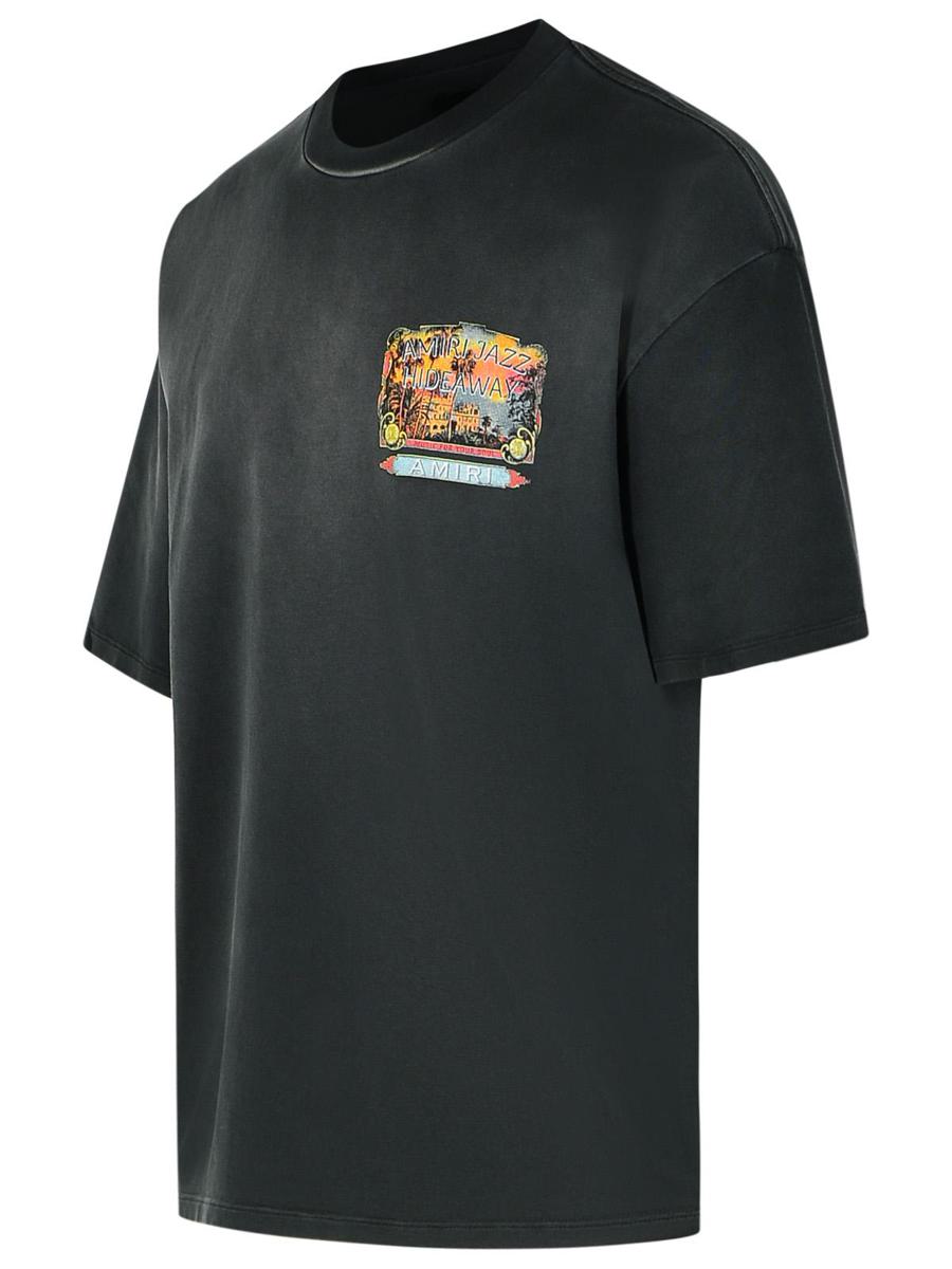 'Amiri Jazz' Black Cotton T-Shirt
