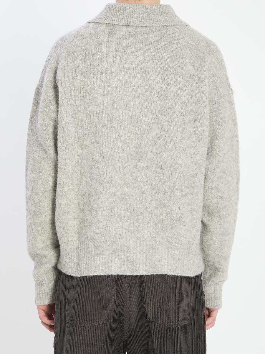 Polo In Alpaca And Wool