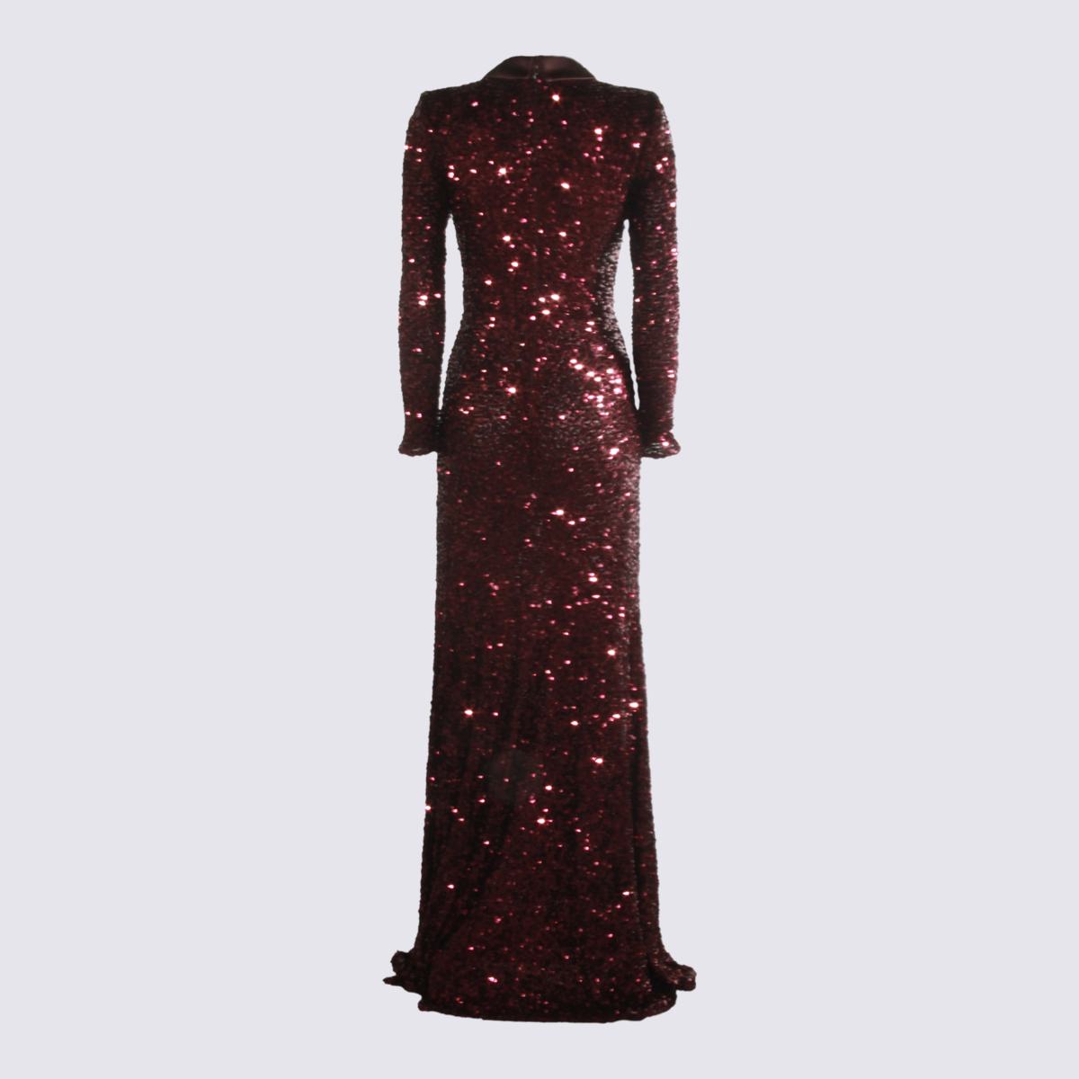 Elisabetta Franchi Dark Red Maxi Dress