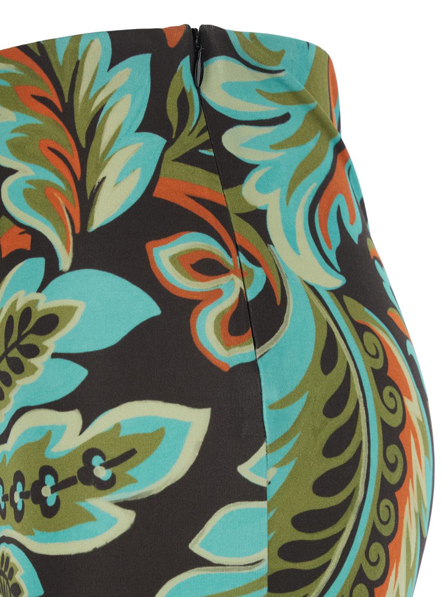 Multicolor Trousers With All-Over Paisley Print In Viscose Blend Woman