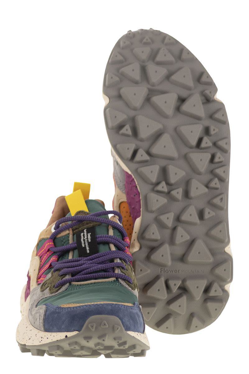 Flower Mountain Yamano 3 - Sneakers In Suede And Technical Fabric