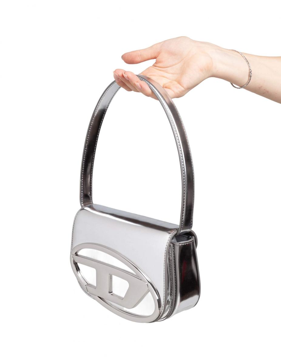 Diesel Structured Bag In Mirrored Leather