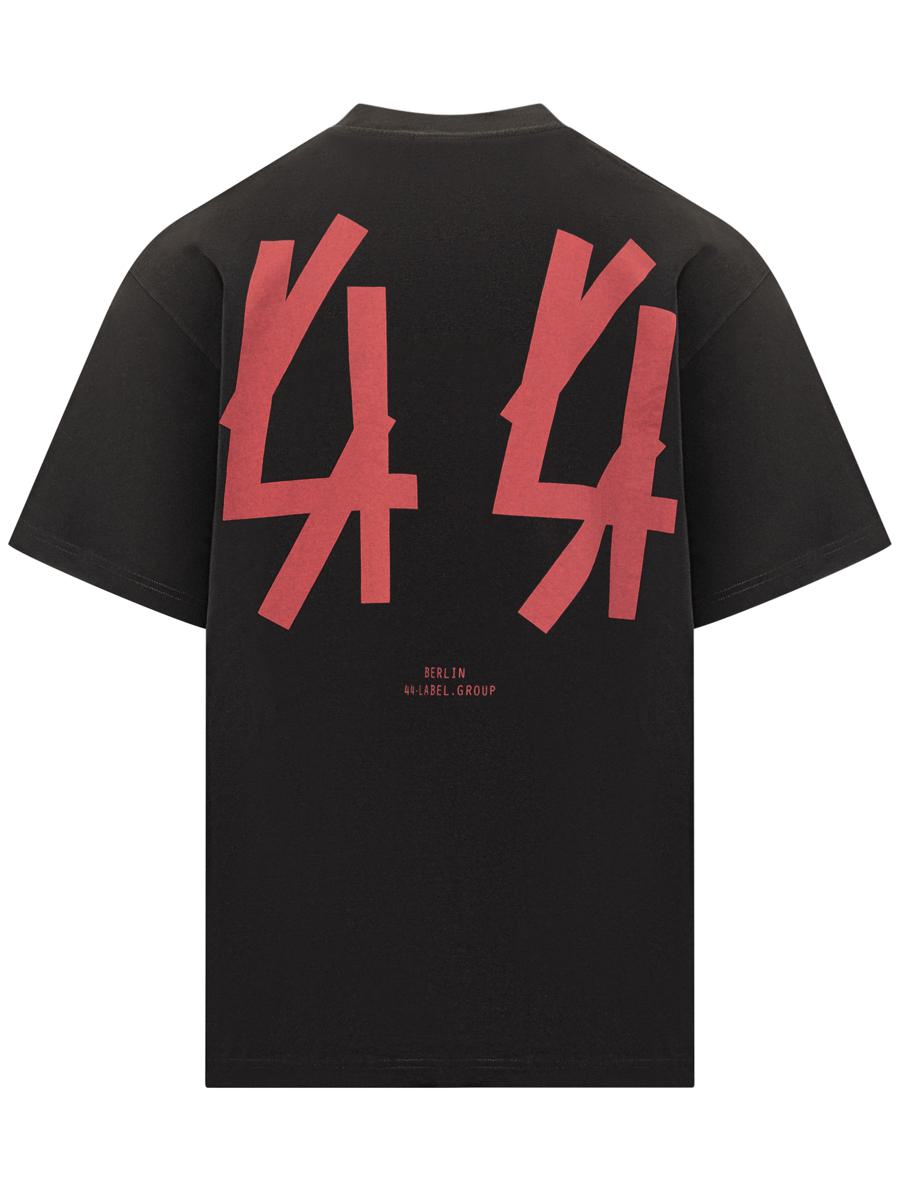 M44 Label Group 44 Label Group T-Shirt Black Logo Red Men'S