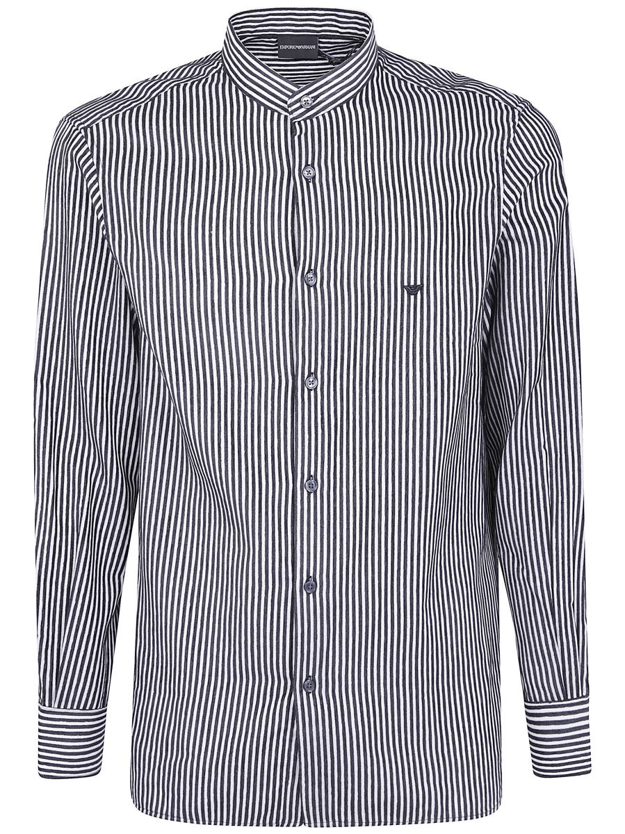 Emporio Armani Korean Neck Shirt Clothing
