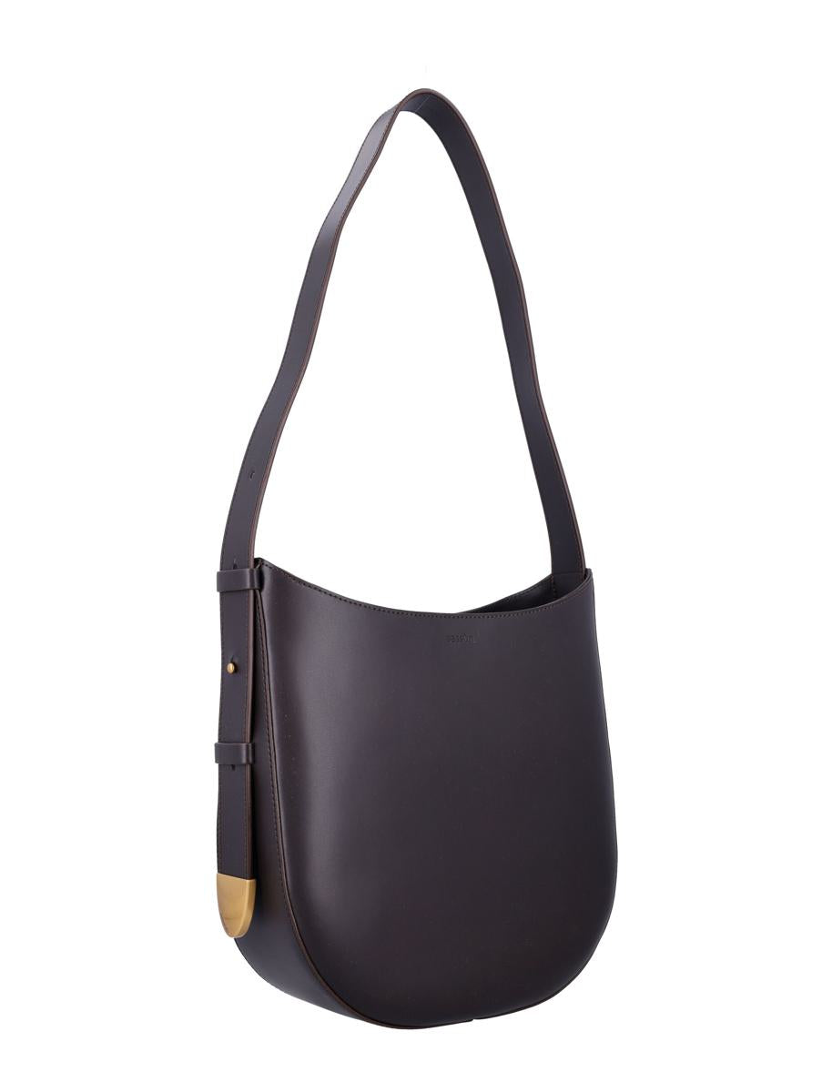 Sessun Leather Grandre Amo Hobo Bag With Bronze Details