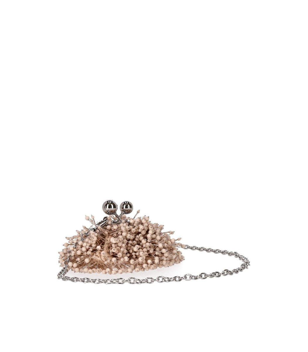 Weekend Max Mara Pasticcino Dotto Nano Pink Clutch
