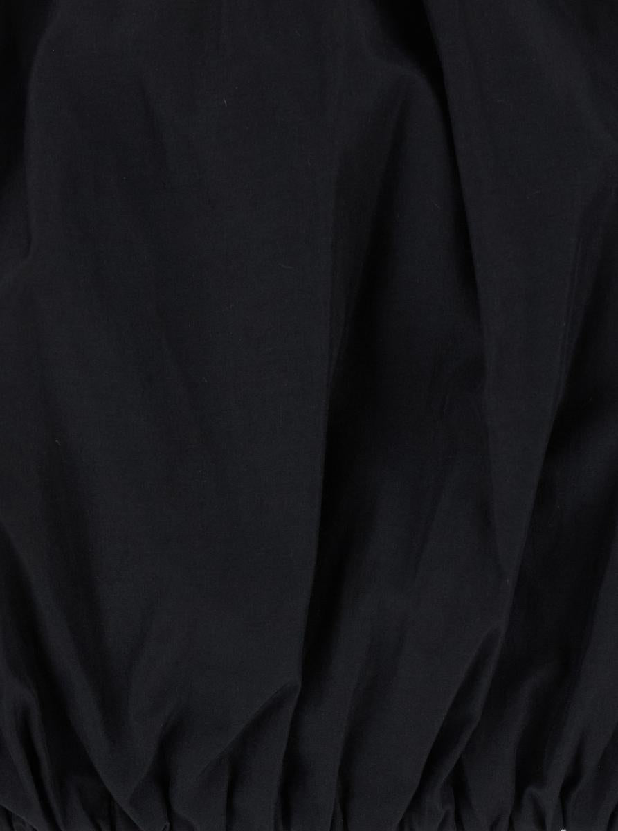 'Whitely' Black Top With Balloon Design In Cotton Blend Woman