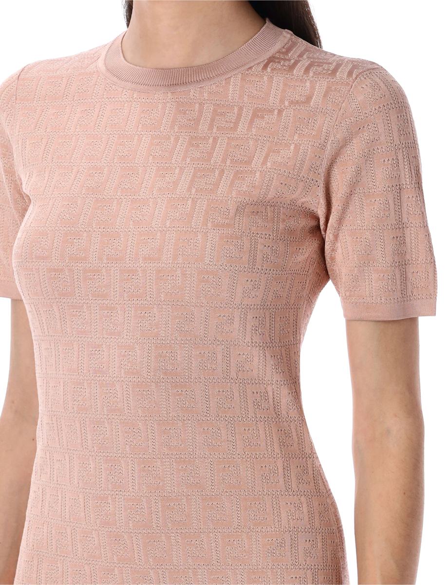 Fendi Ff Knit Mini Dress