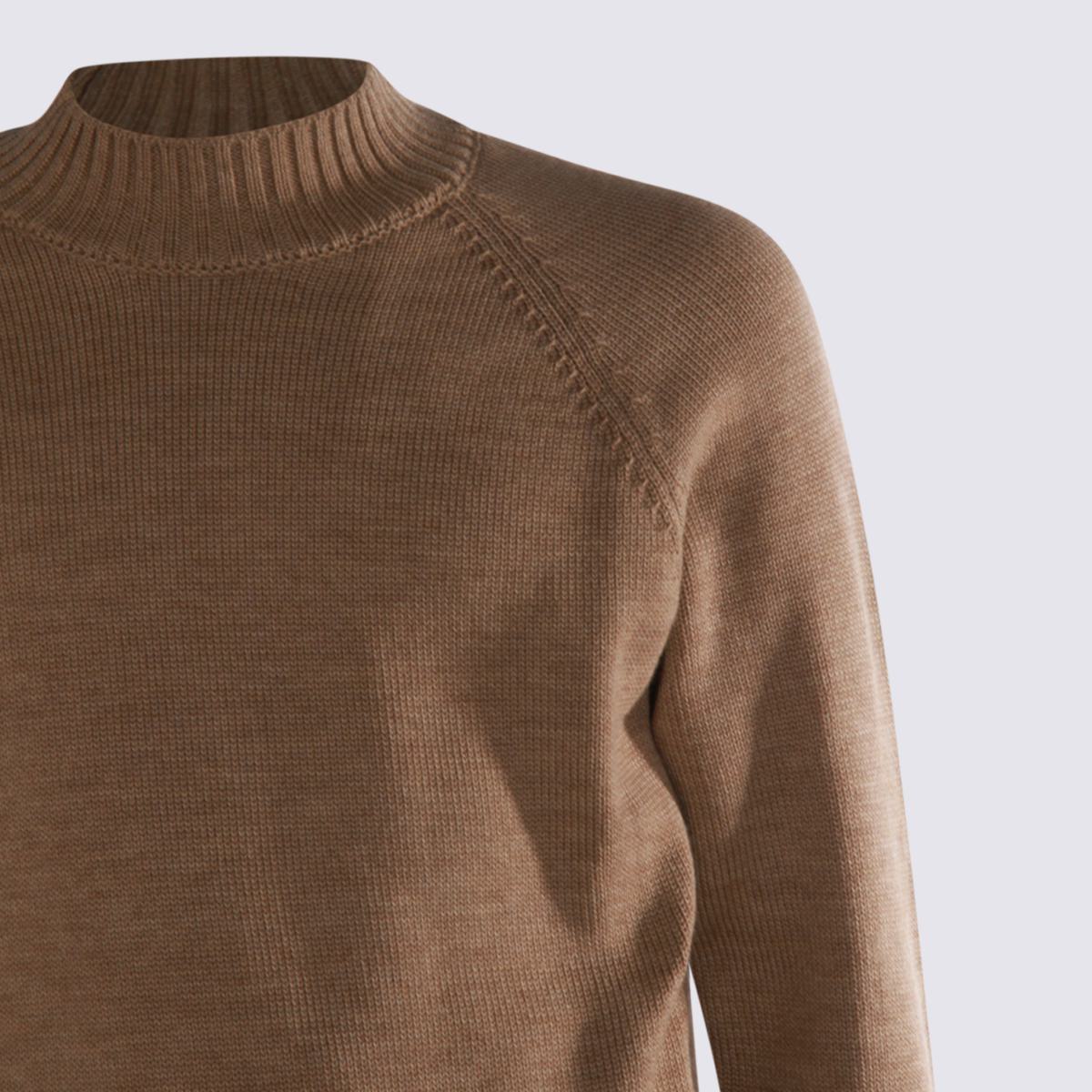 Zanone Brown Wool Knitwear