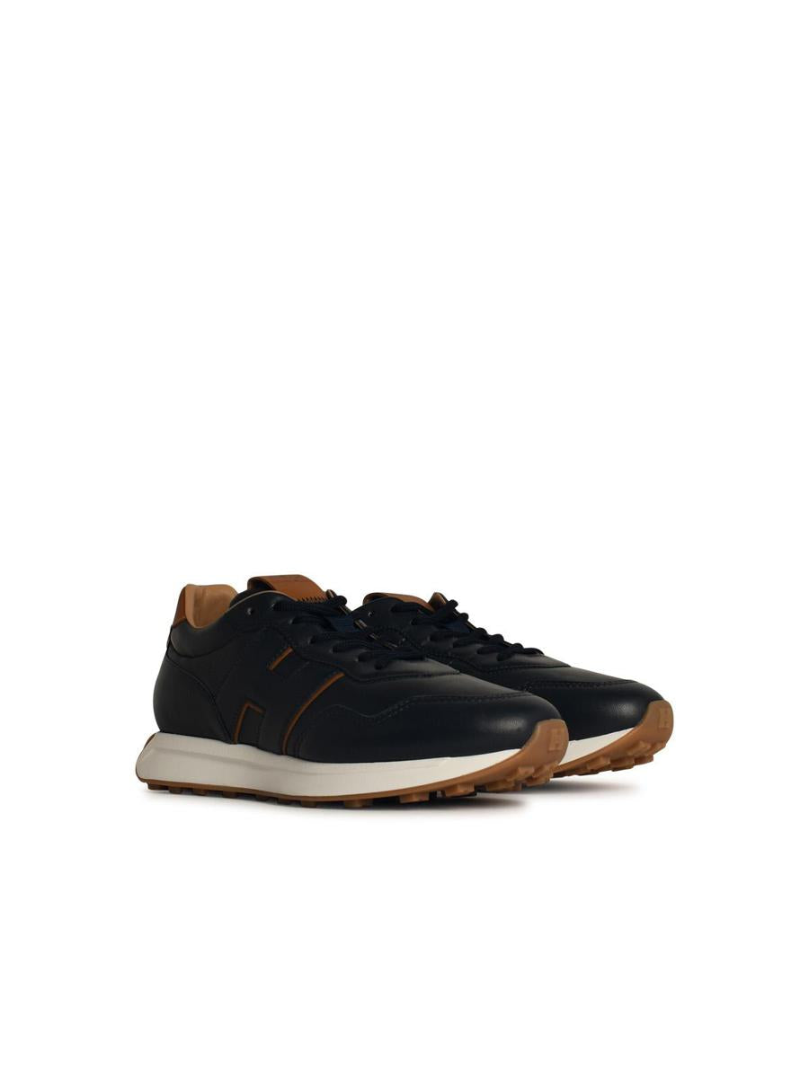 Hogan 'H601' Blue Leather Sneakers