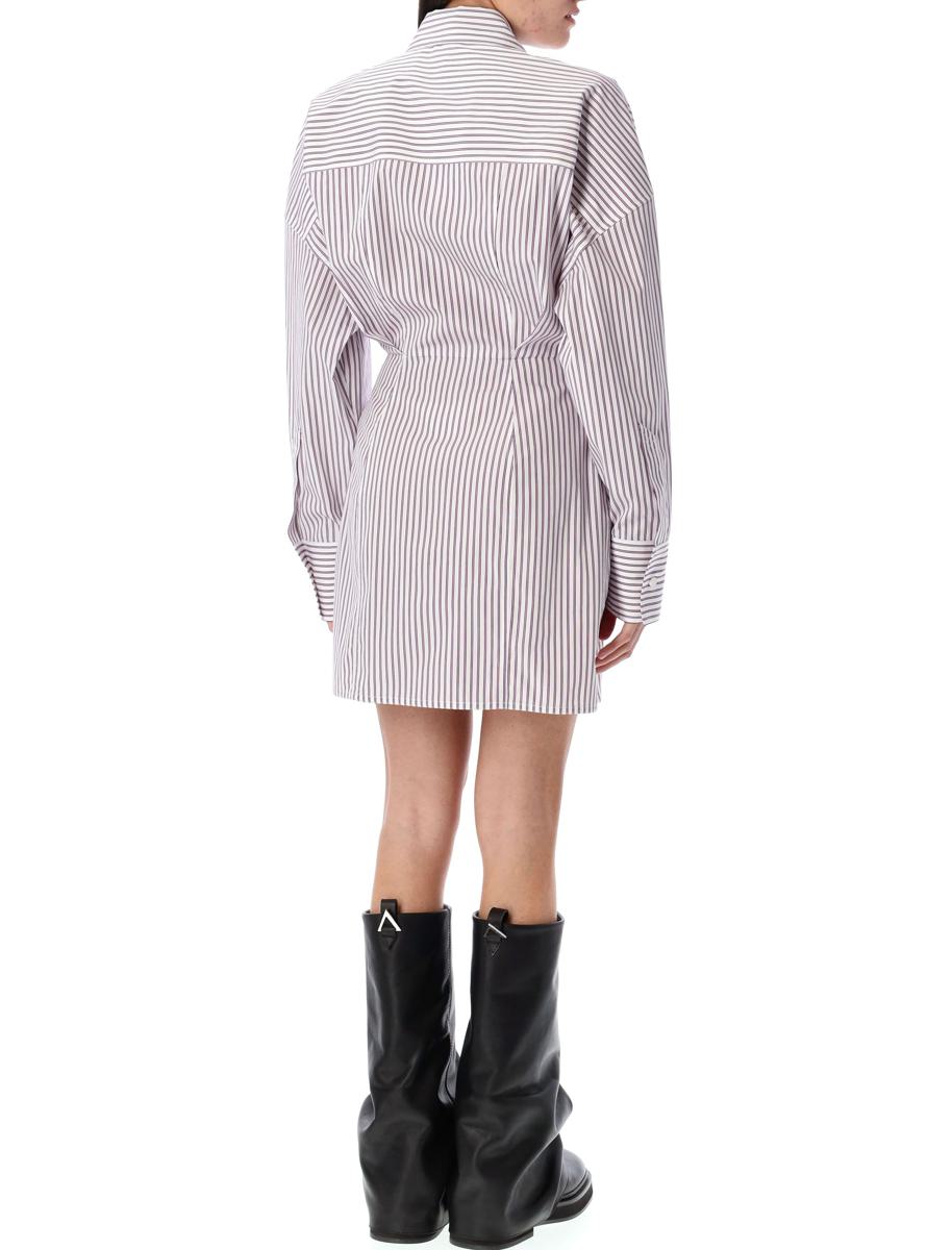 The Attico Striped Mini Shirt Dress