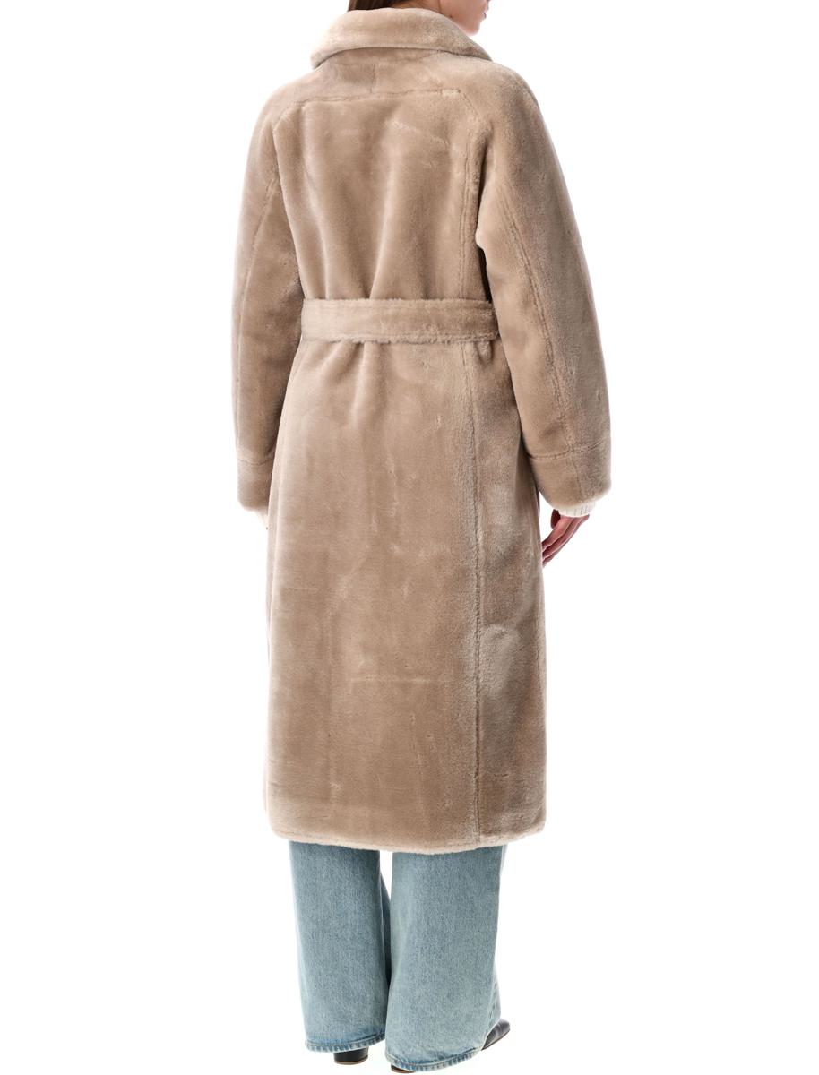 Urbancode Reversible Faux Fur Belted Coat With Suede Interior