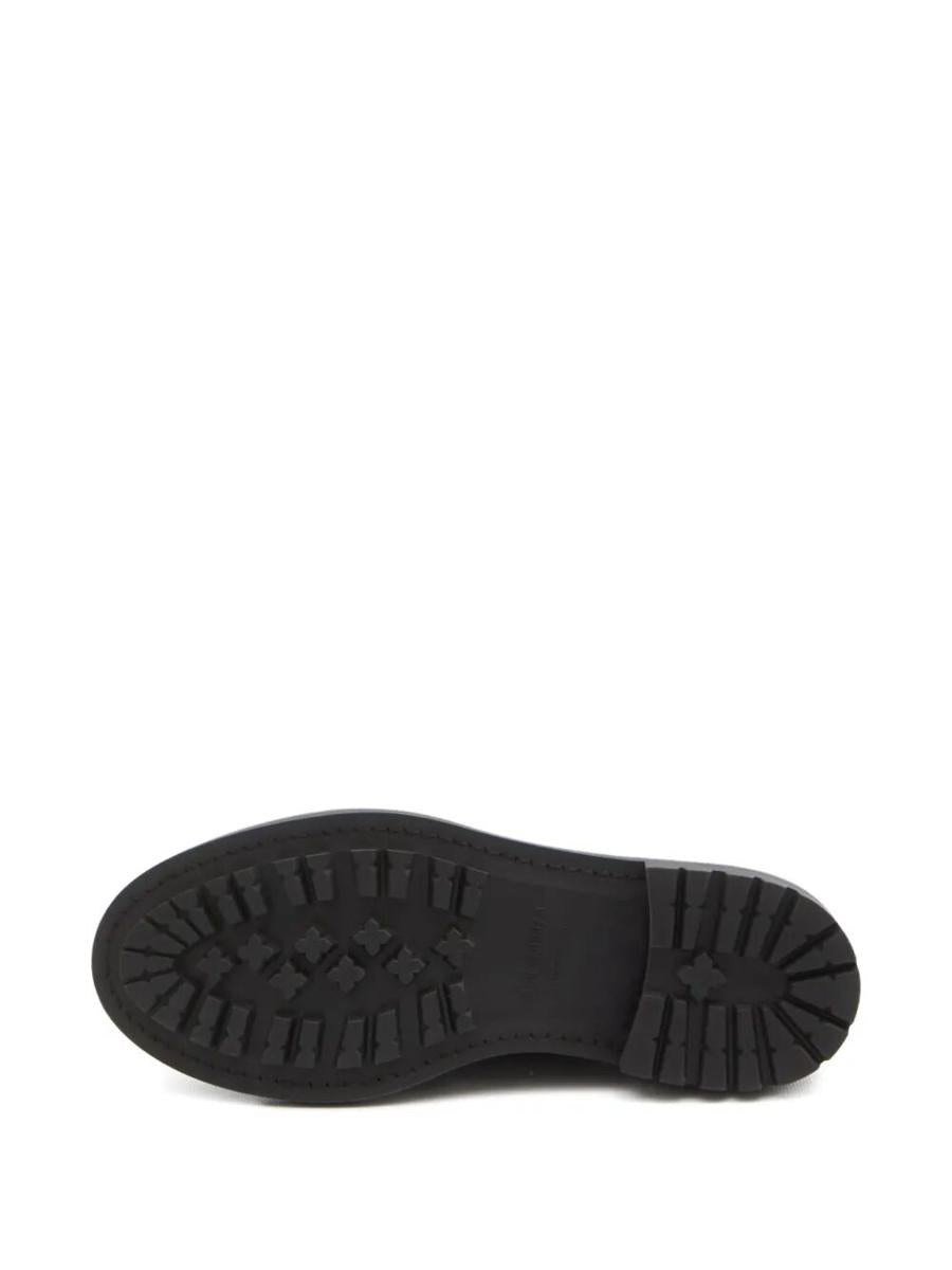 Saint Laurent Smooth Leather Linen Derbies Shoes
