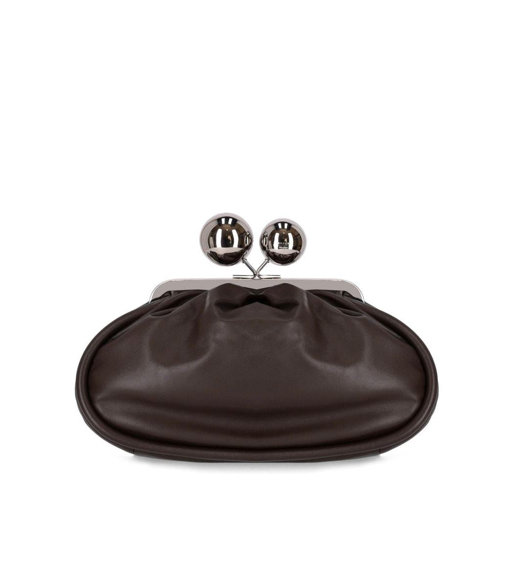 Weekend Max Mara Pasticcino Milvanew Medium Dark Brown Clutch