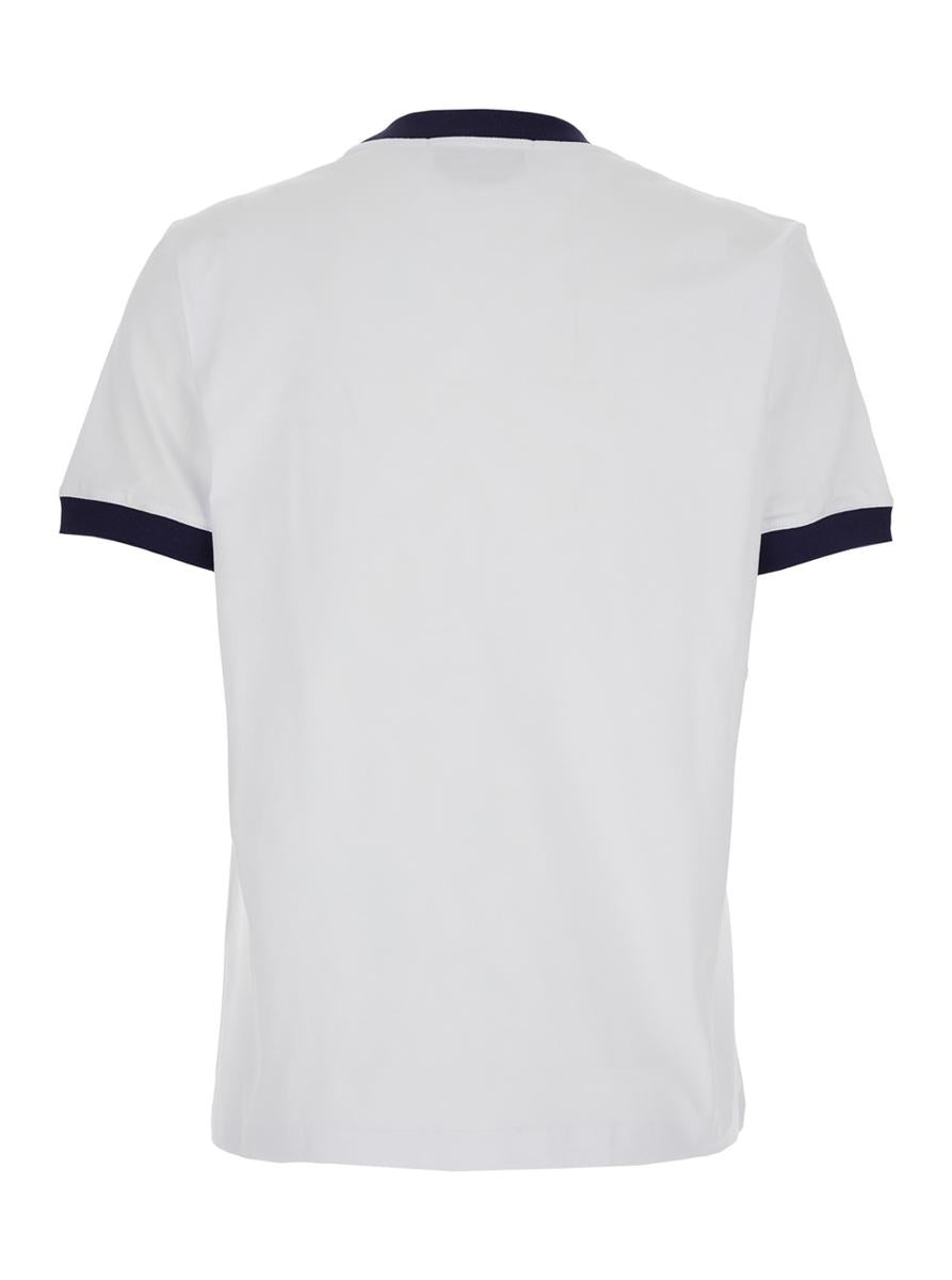 White Crewneck T-Shirt With Logo Print On The Front In Cotton Woman