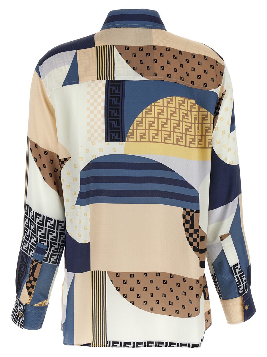 Fendi Patchwork Silk Shirt