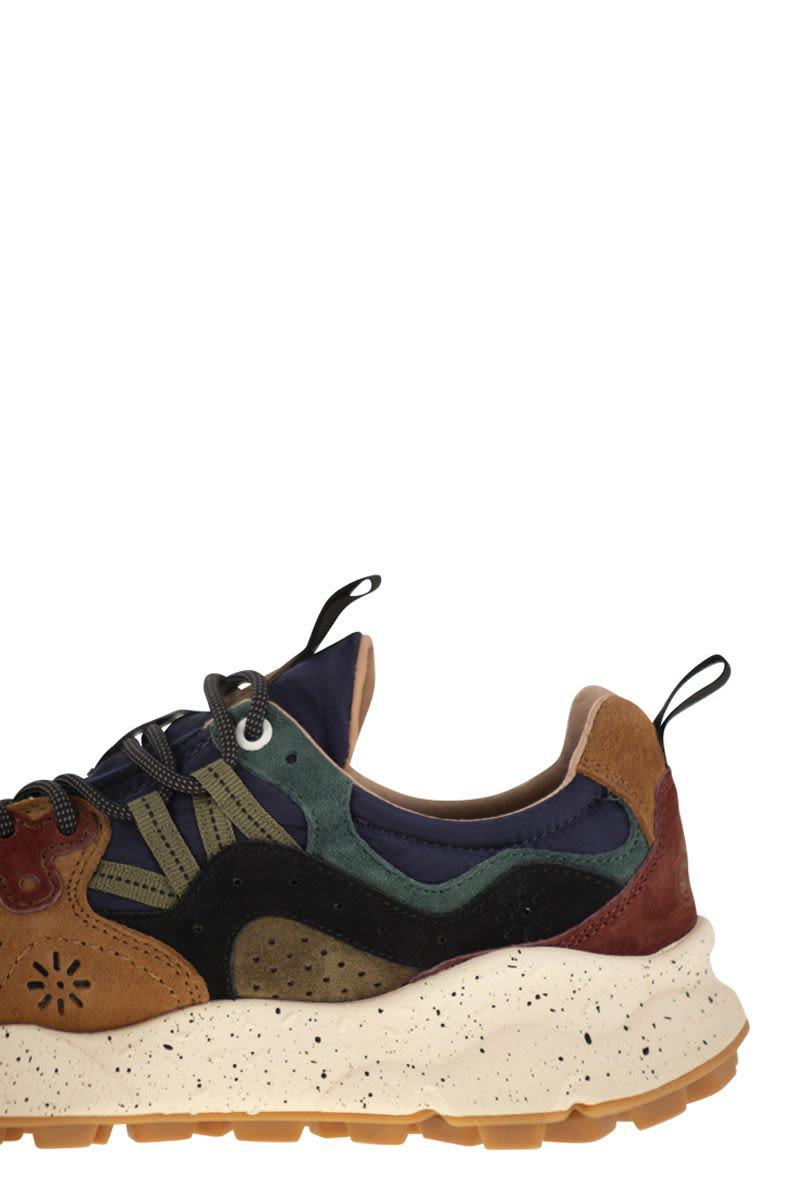 Flower Mountain Yamano 3 - Sneakers In Suede And Technical Fabric