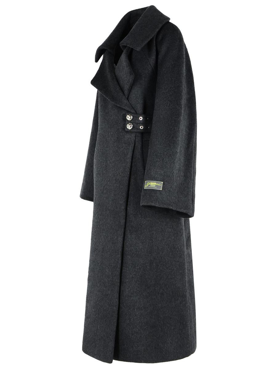 Ganni Grey Wool Blend Coat