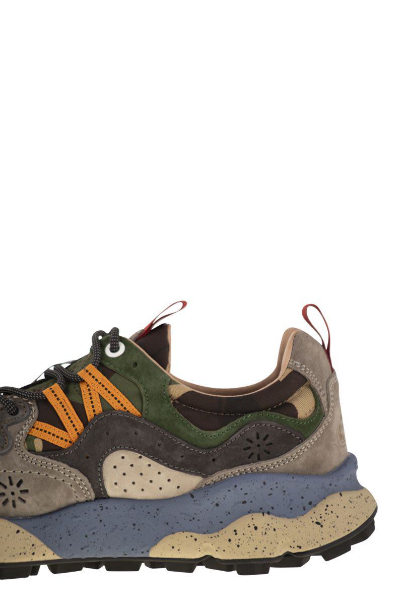 Flower Mountain Yamano 3 - Sneakers In Suede And Technical Fabric