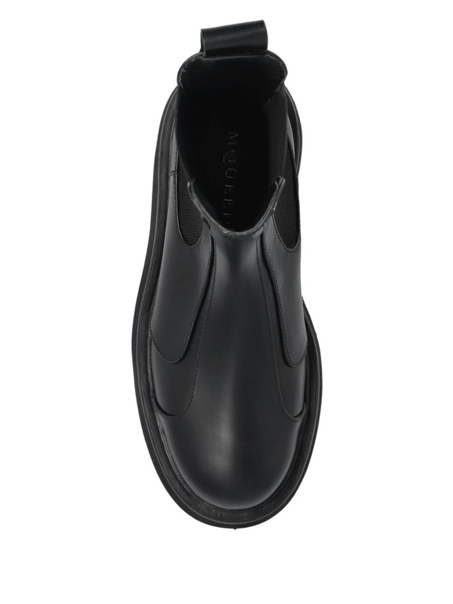 Alexander McQueen Black Leather Chelsea Boots