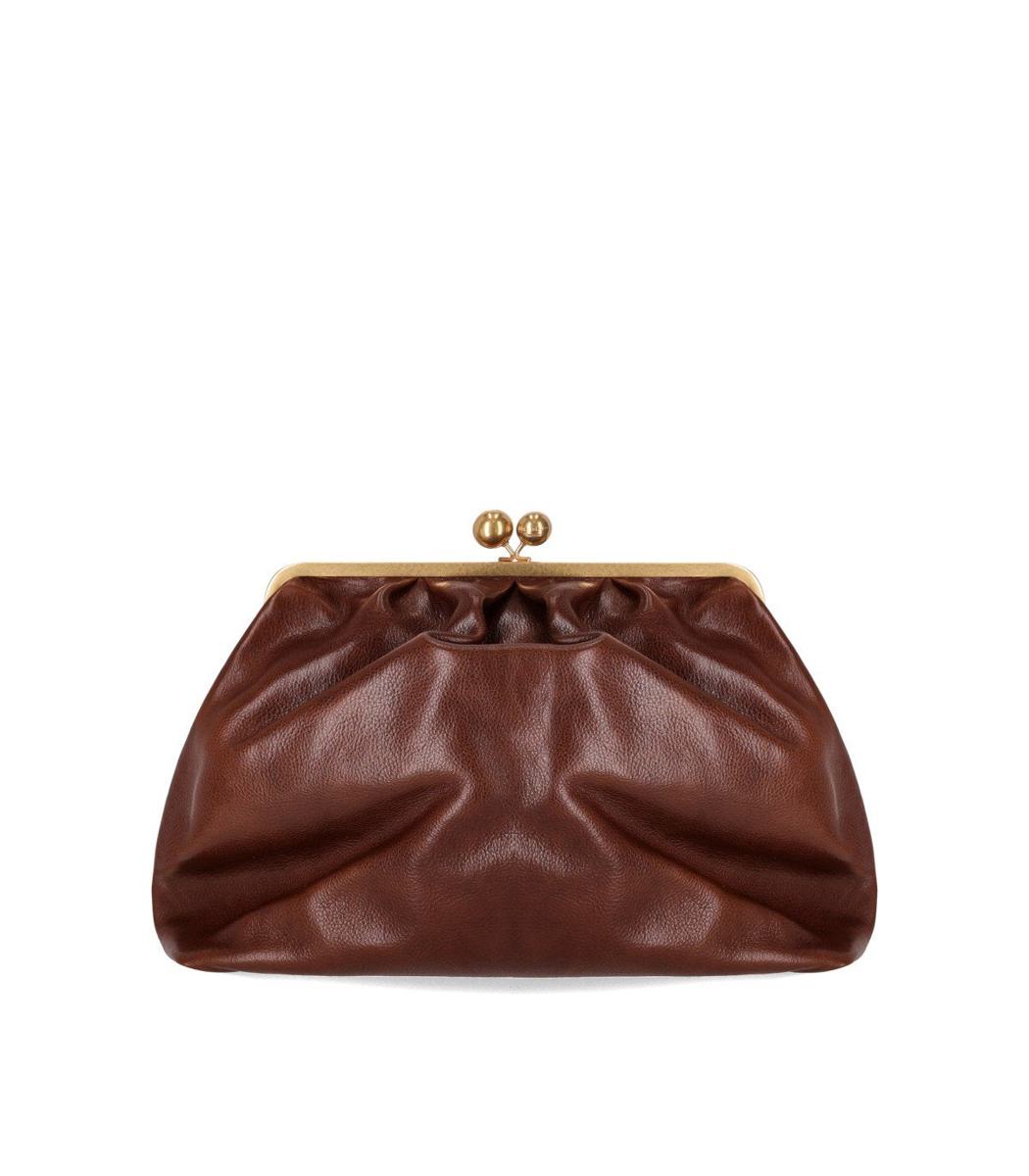 Weekend Max Mara Pasticcino Mirte Large Light Brown Clutch