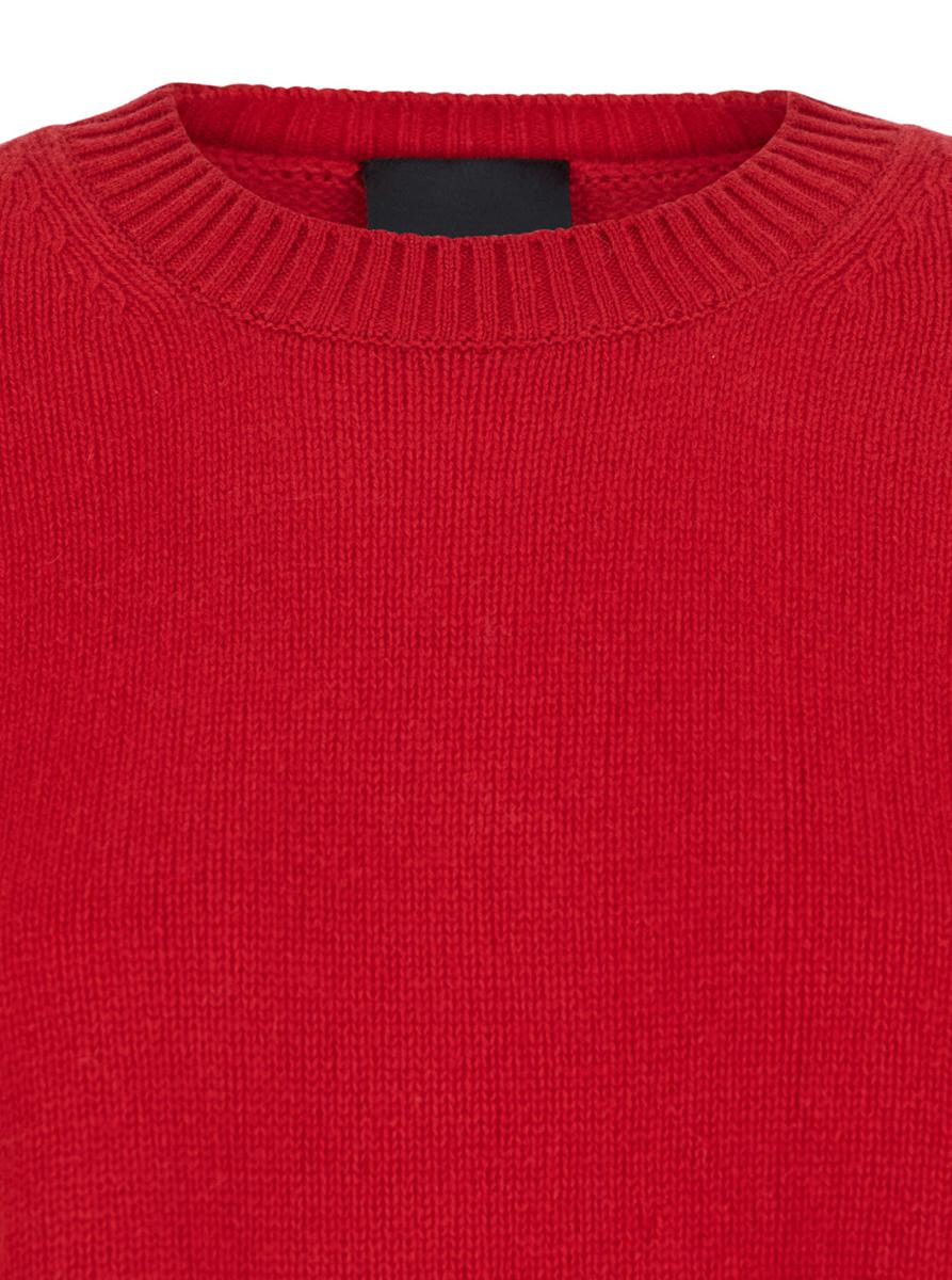 Red Crewneck Sweater In Cashmere Woman