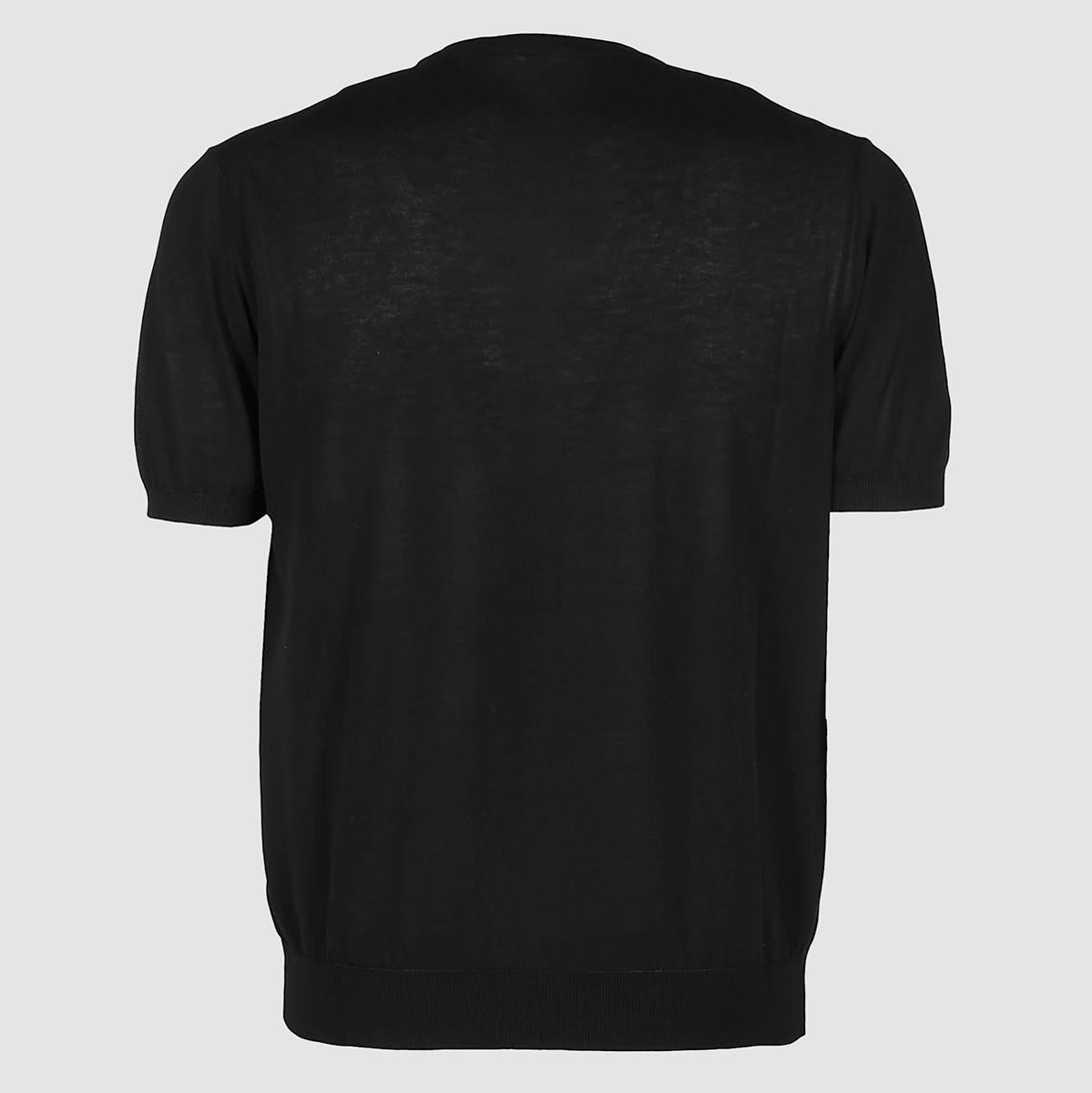 Malo Black Cotton T-Shirt