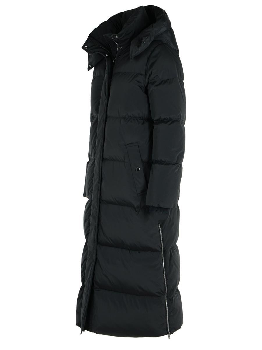 Woolrich 'Kelly' Long Black Polyamide Blend Down Jacket