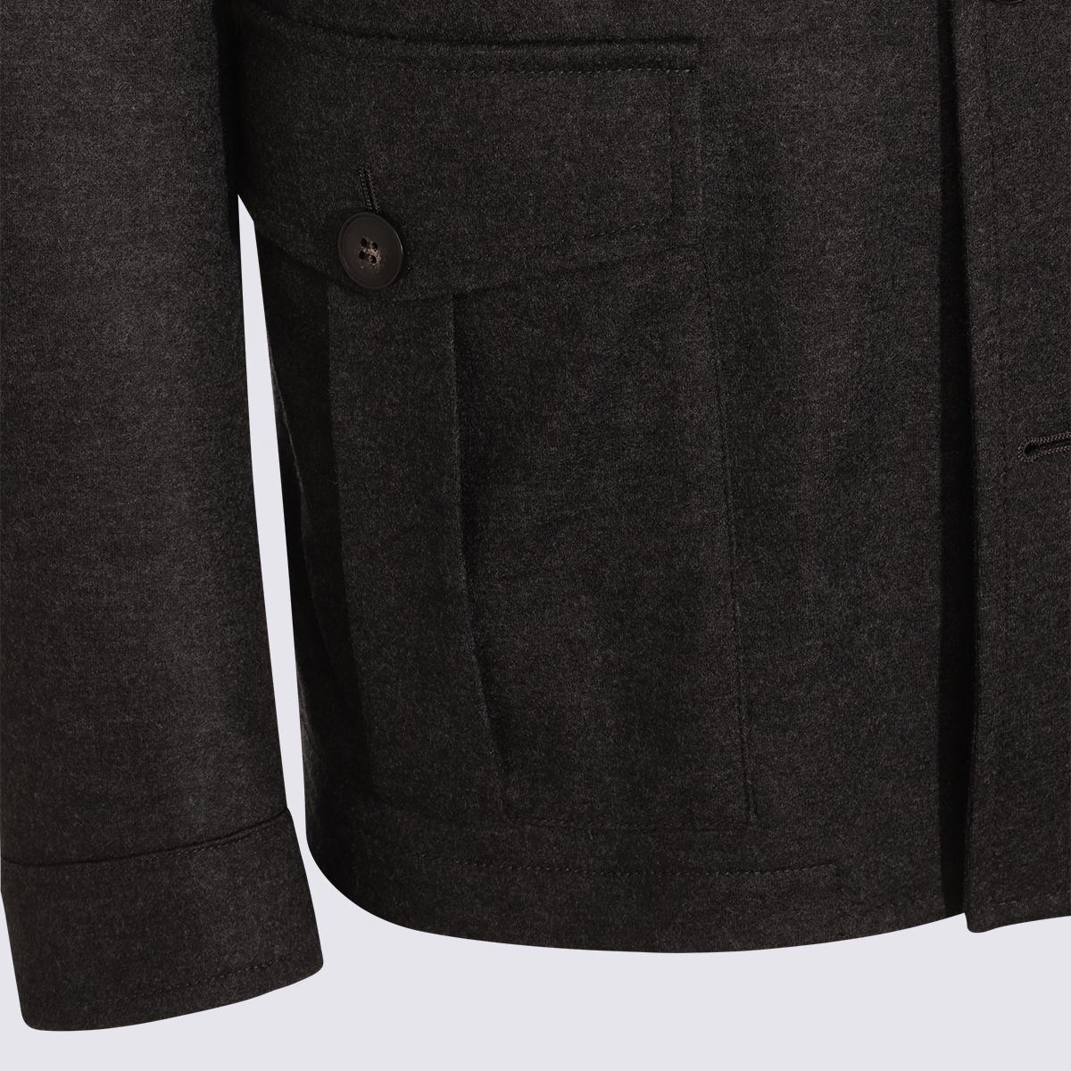 Canali Grey Wool Casual Jacket