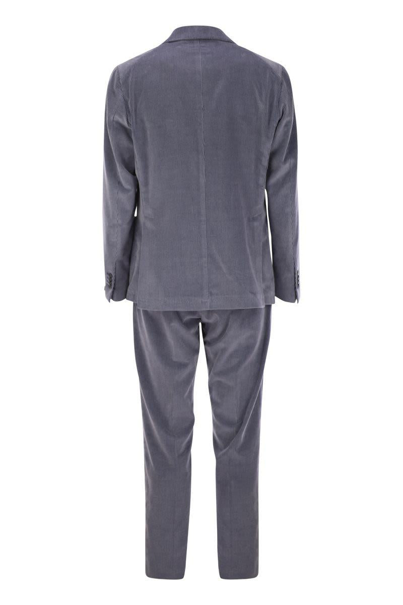 Tagliatore Ribbed Cotton And Cashmere Suit