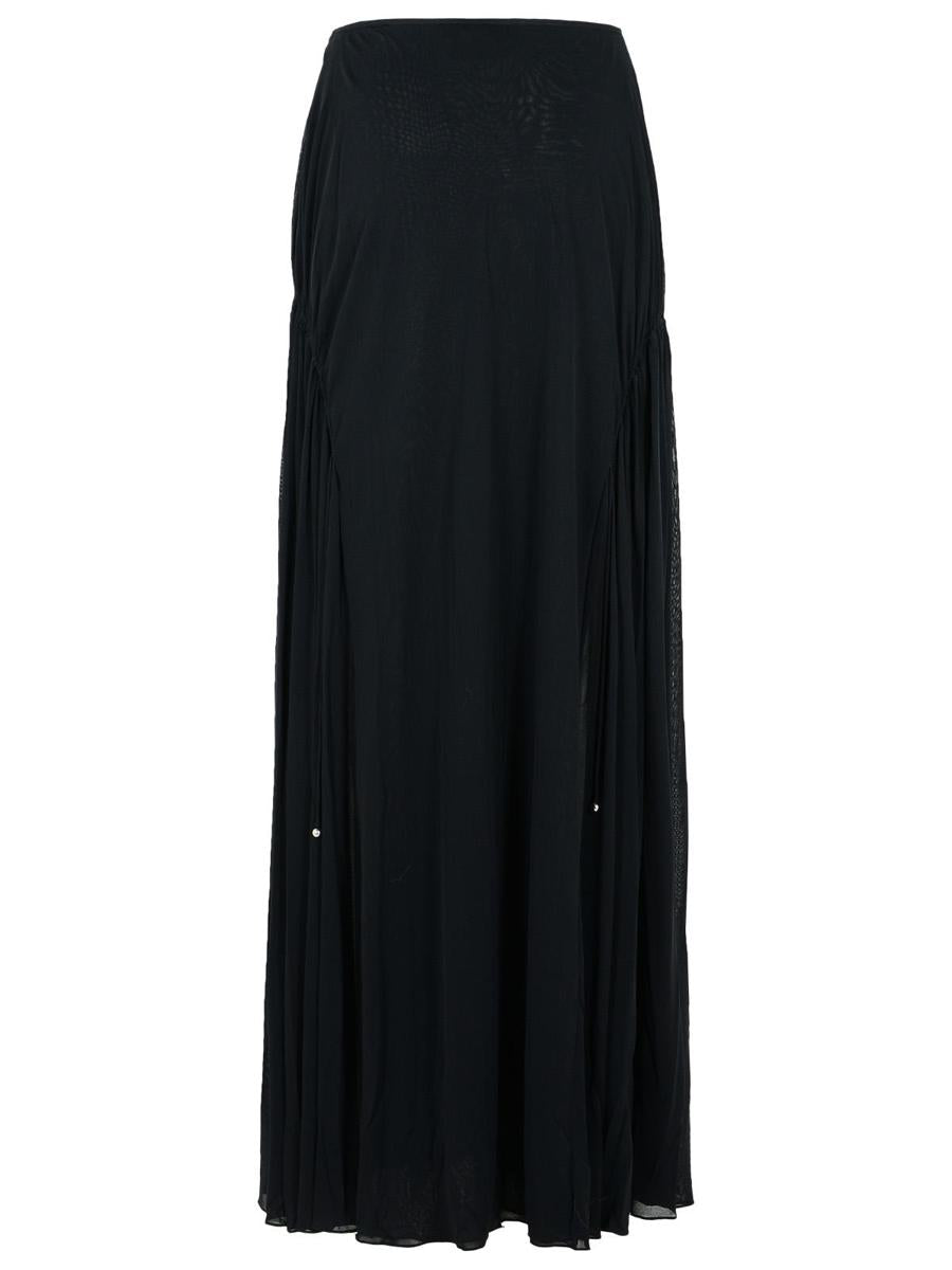 Lanvin 'Flared' Black Viscose Blend Skirt