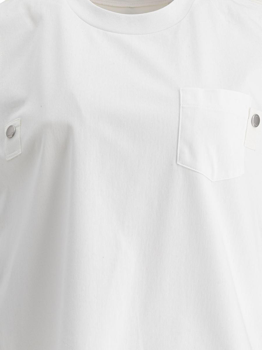 Sacai Cotton Jersey And Nylon Twill Tank Top