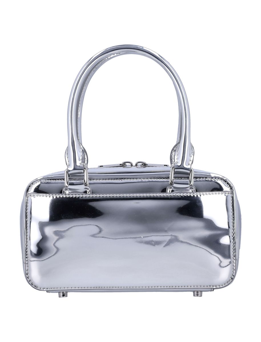 Self-Portrait Metallic Leather Mini Tote Bag