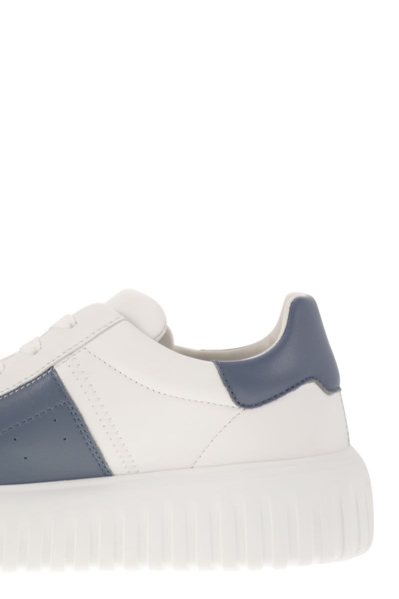 Hogan White H-Stripes Sneakers