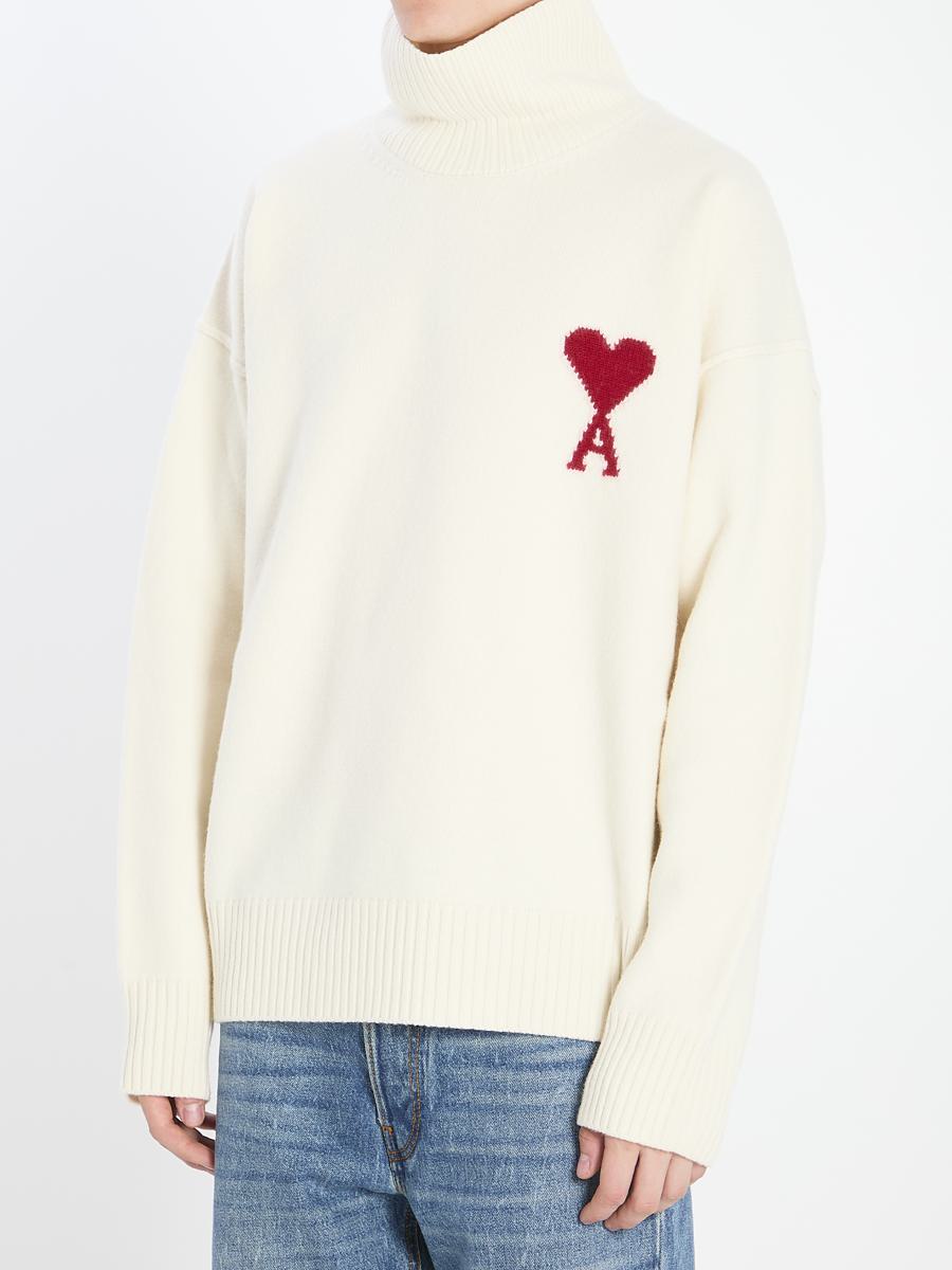 AMI Paris De Coeur Turtleneck Sweater