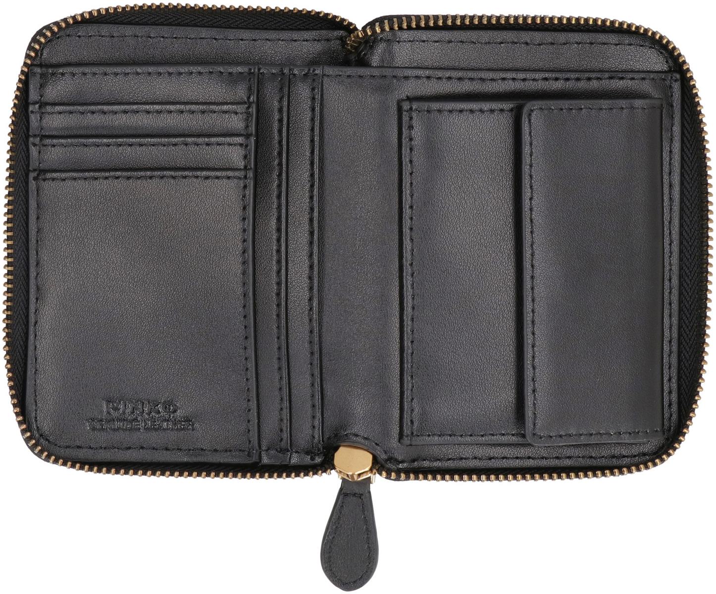 Pinko Taylor Leather Zip Around Wallet