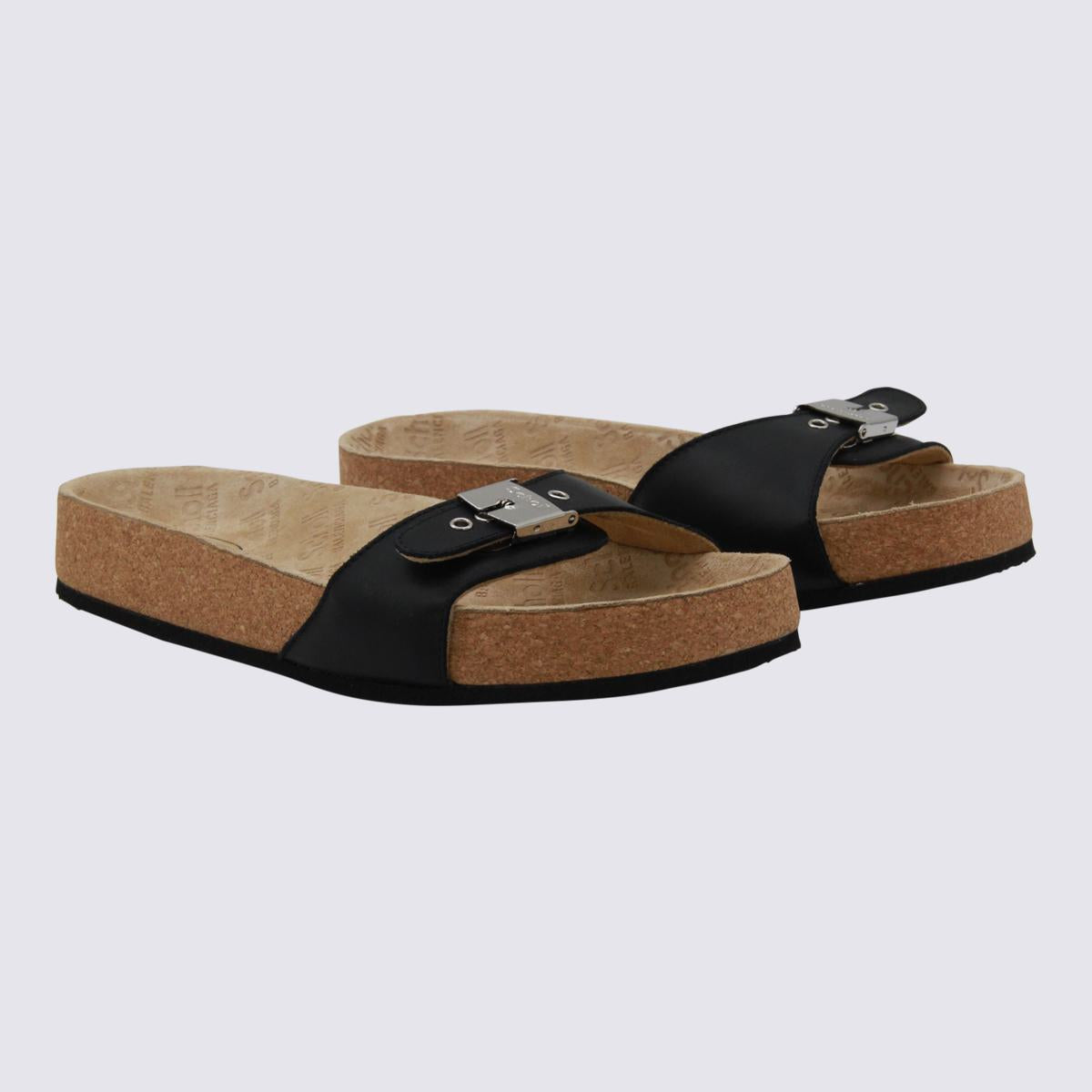 Balenciaga Black Scholl Flats