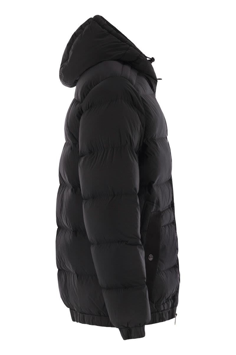 Stone Island Hooded Down Jacket With Seamless, Drip-Proof Feather Channels