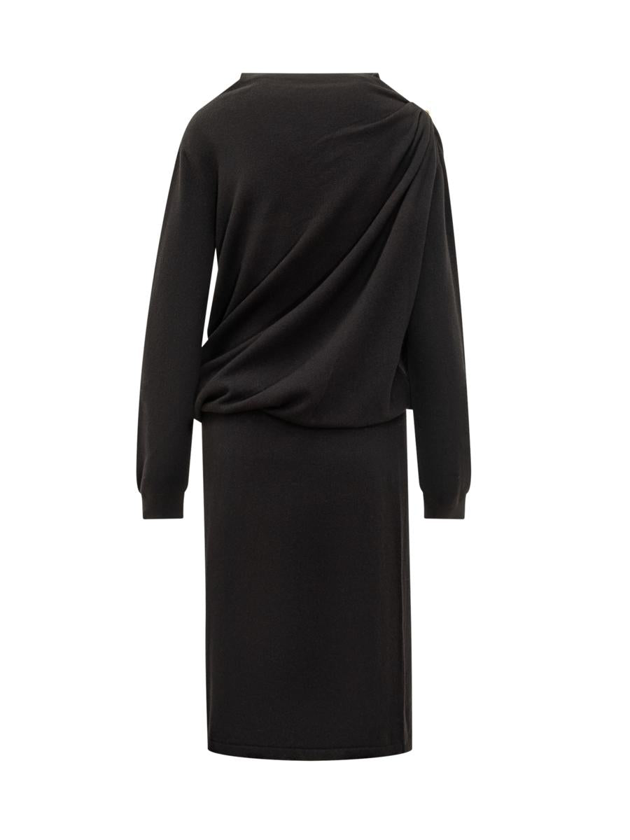 Fabiana Filippi Black Dress With Draping By Fabiana Filippi