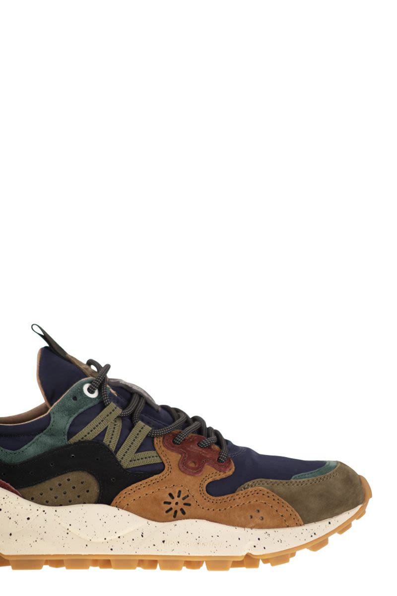 Flower Mountain Yamano 3 - Sneakers In Suede And Technical Fabric