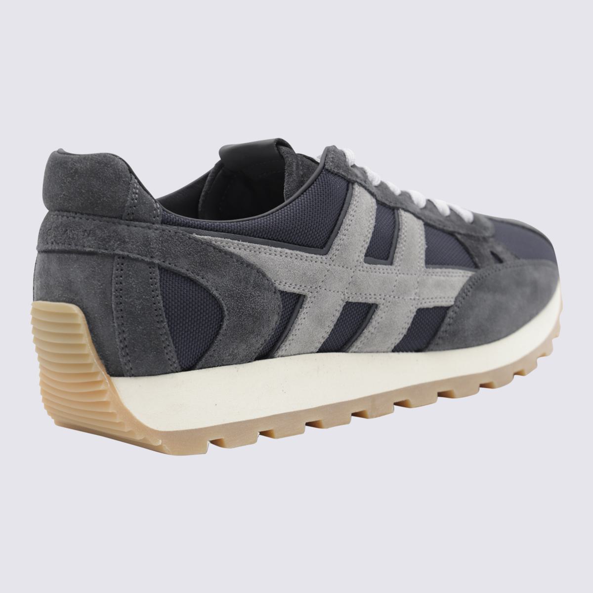 Hogan Blue And Grey Sneakers