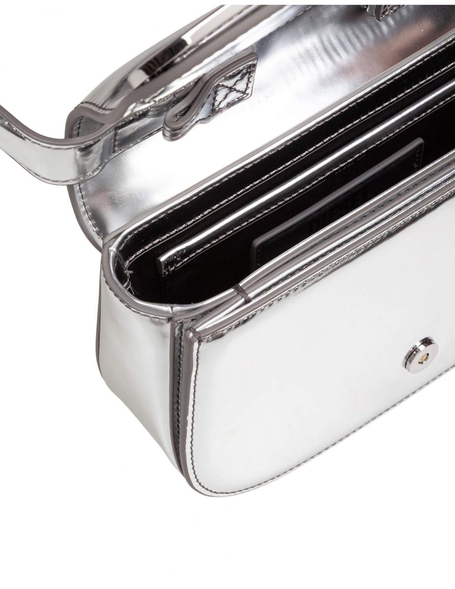 Diesel Structured Bag In Mirrored Leather