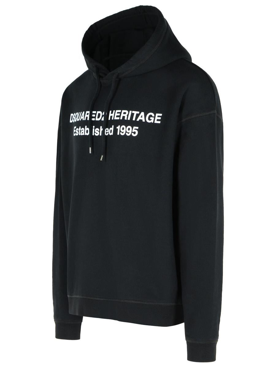 DSQUARED2 Black Cotton Sweatshirt