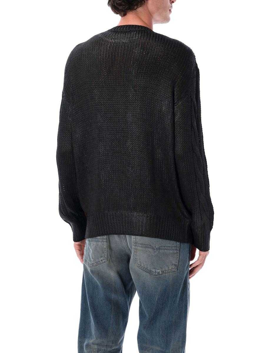 Diesel K-Michiu Shiny Cable-Knit Sweater
