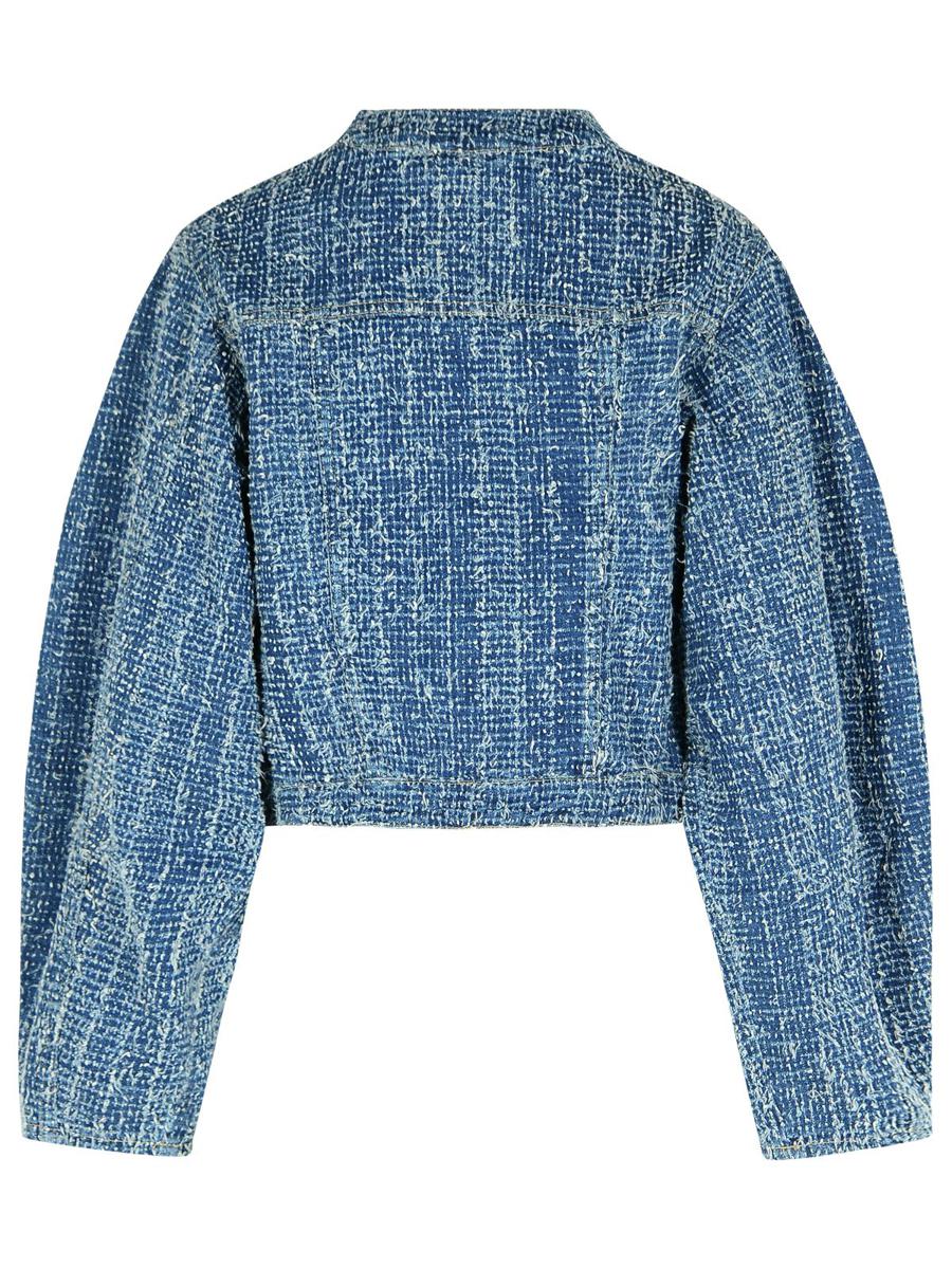 Rotate Birger Christensen Blue Cotton Short Jacket