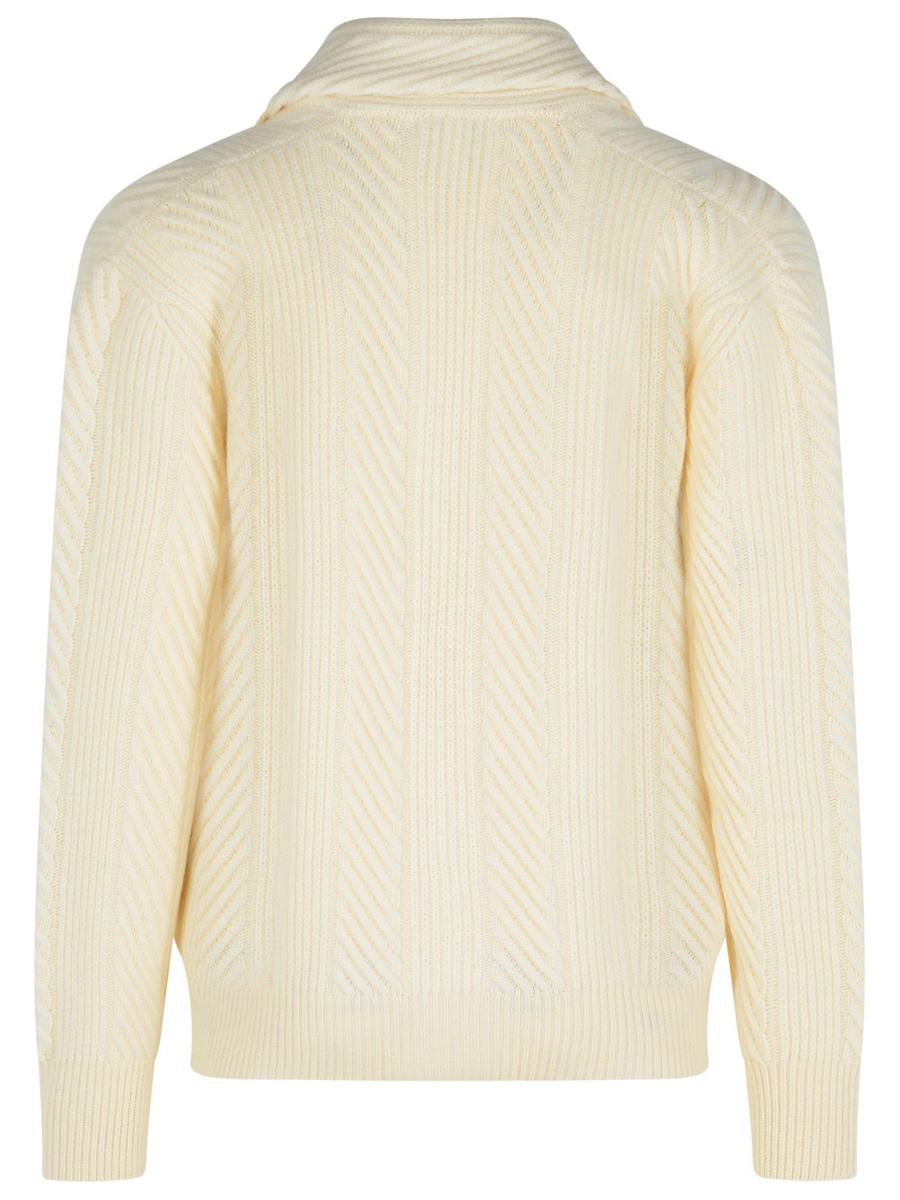 Eleventy Ivory Wool Blend Cardigan